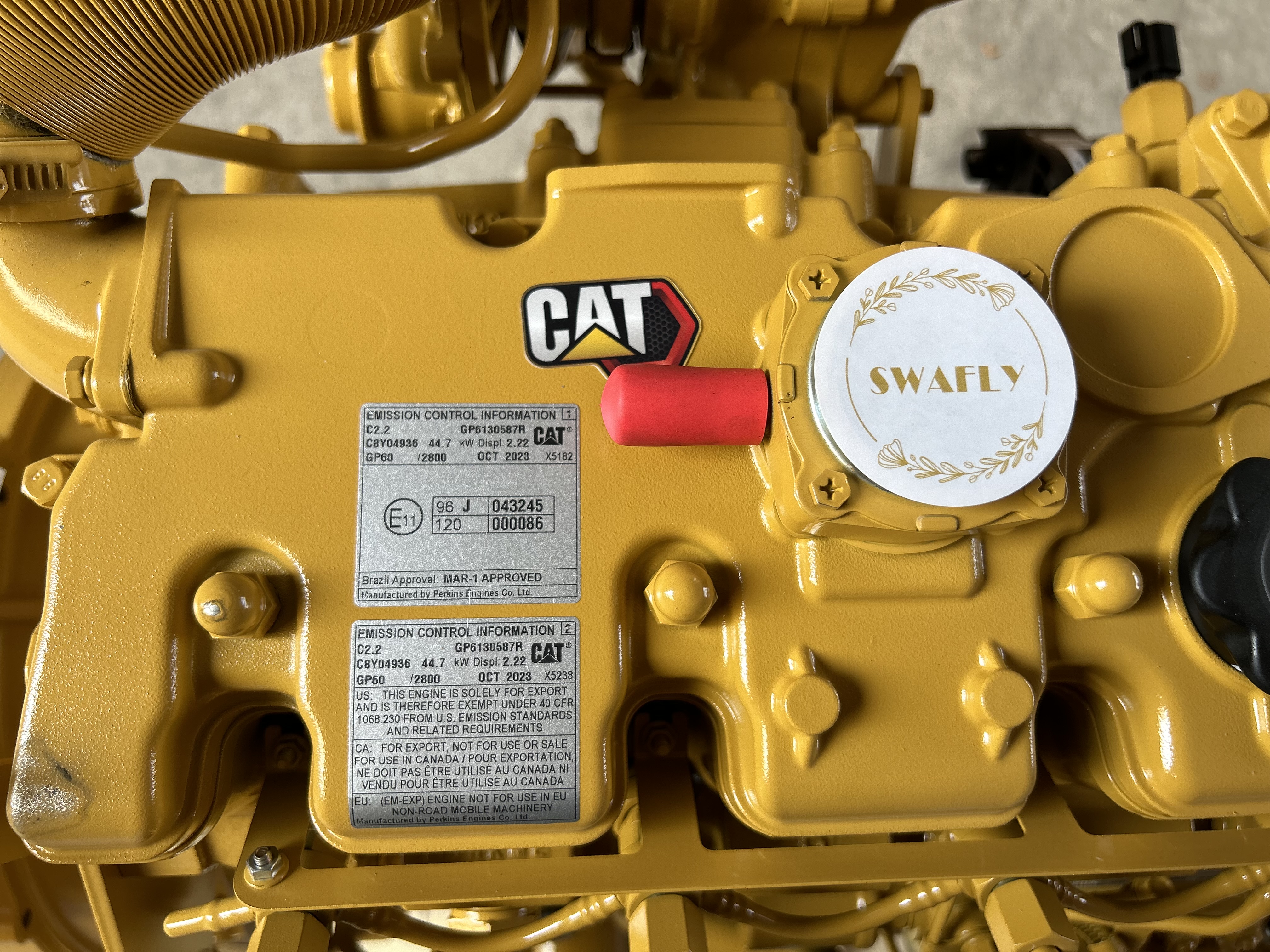 CAT C2.2T Engine 613-0587 C2.2 Diesel Engine  44.7KW 2800RPM